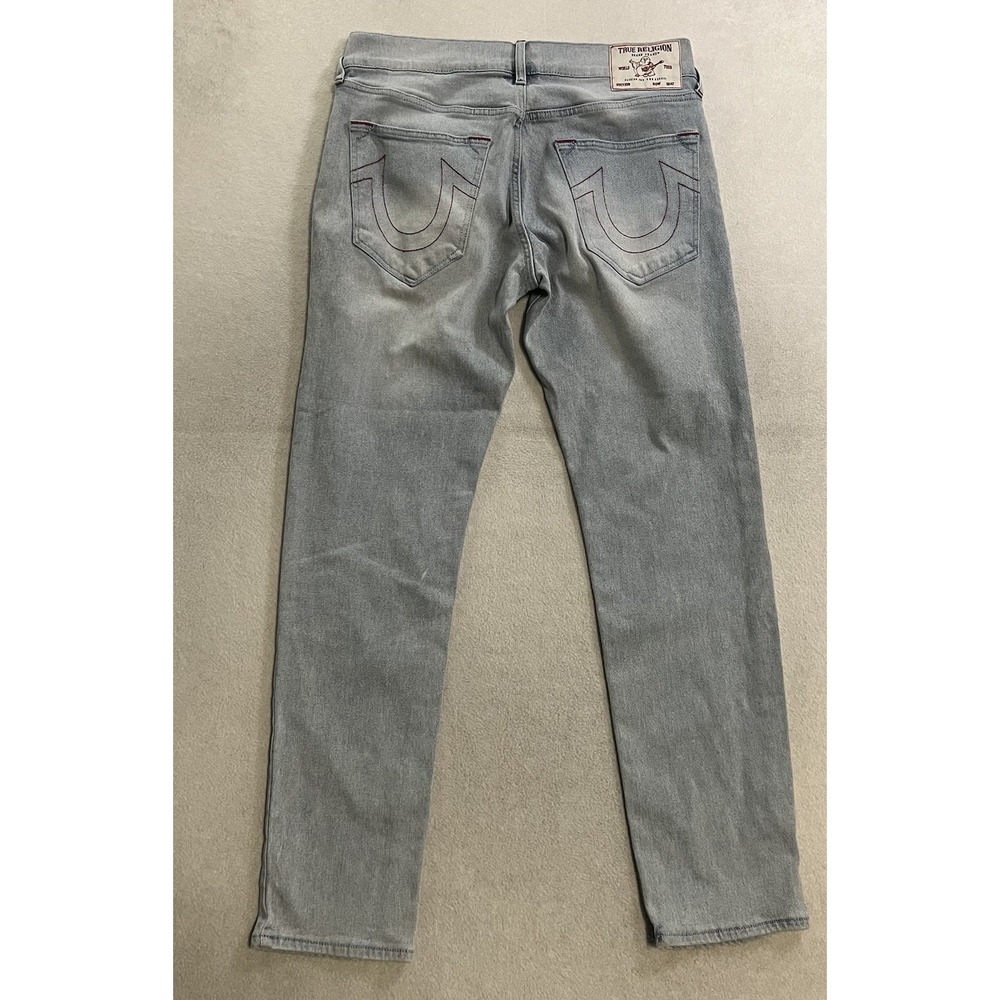 True Religion Geno Relaxed Slim Jeans Men's Size 32x31 Blue Denim Light Wash